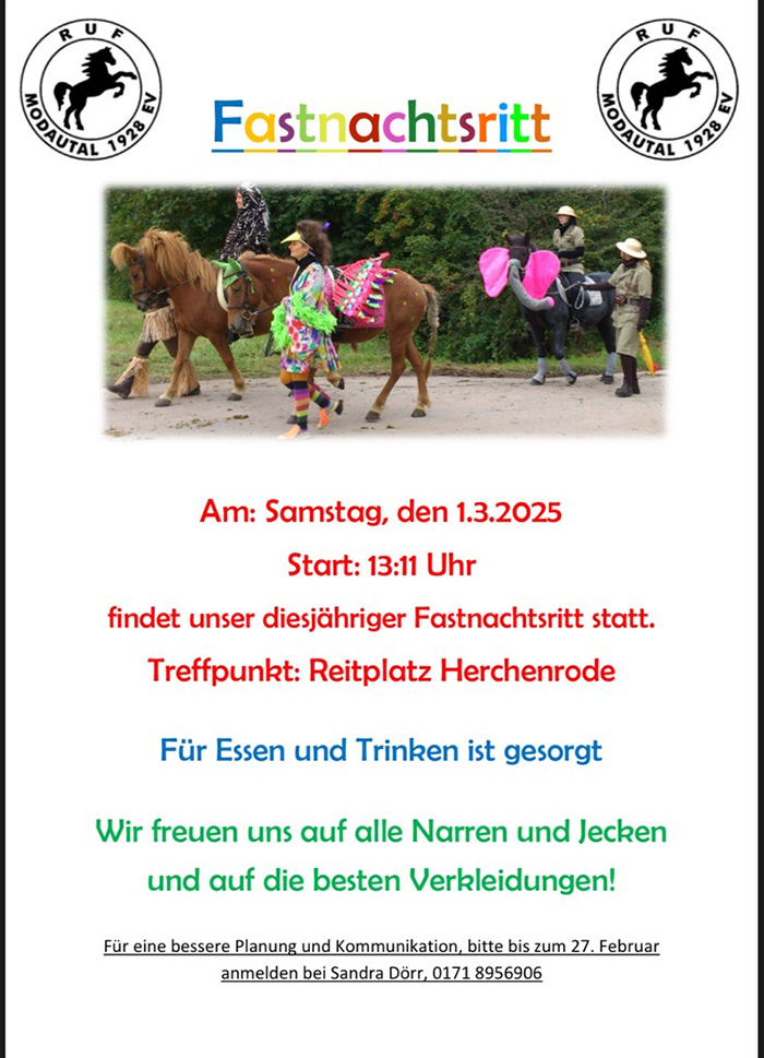 fastnachtsritt 2025